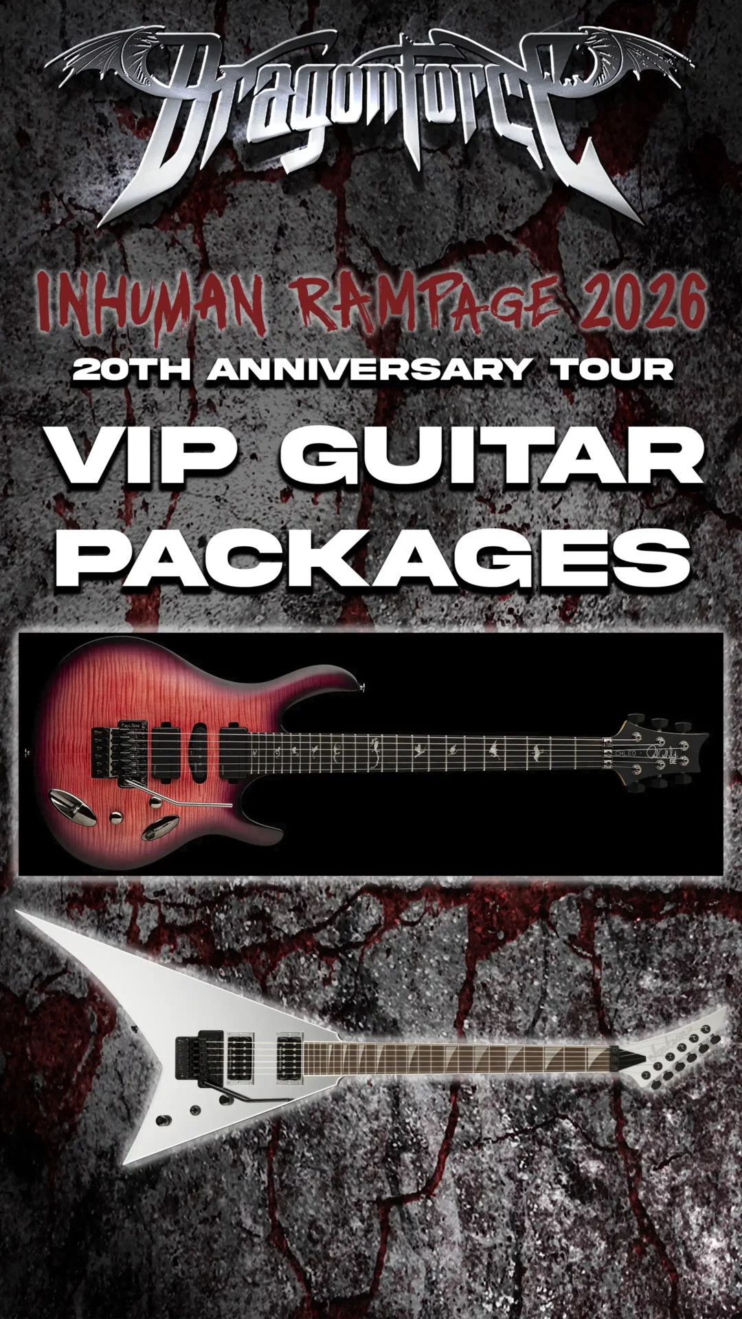 Divulgação: Pacotes VIP com guitarras do DragonForce na turnê de 2026